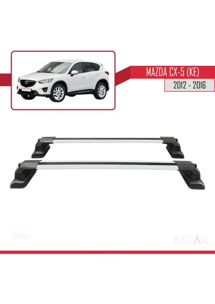 Mazda Cx-5 (Ke) 2012-2016 Arası ile Uyumlu Ace-3 Ara Atkı Tavan Barı Gri 2 Adet