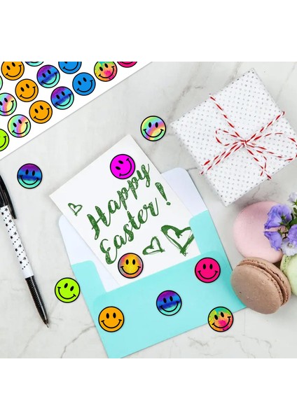 Renkli Neon Sticker 100 Adet
