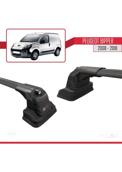 Opel Bipper 2008-2018 Arası ile Uyumlu Ace-3 Ara Atkı Tavan Barı Siyah 2 Adet modelleri