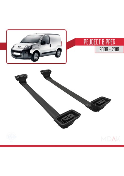 Opel Bipper 2008-2018 Arası ile Uyumlu Ace-3 Ara Atkı Tavan Barı Siyah 2 Adet indirimleri