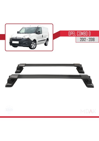 Opel Combo D 2012-2018 Arası ile Uyumlu Ace-3 Ara Atkı Tavan Barı Siyah 2 Adet fırsatları
