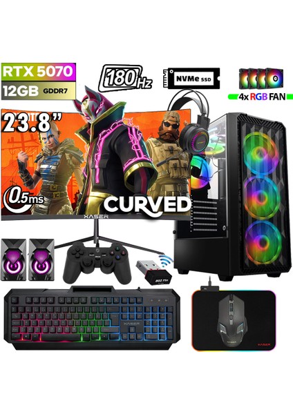 Thunder X310 I5 14400F 32GB Ddr5 Ram 2tb M.2 Nvme SSD 12GB RTX5070 23.8" 180Hz Oyuncu Bilgisayarı
