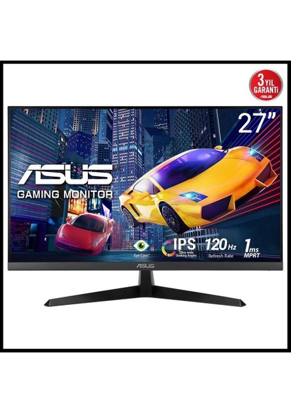 VY279HGR 27&quot; 1ms, 120hz, Full Hd, Hdmı, D-Sub, IPS Led, , Mavi Işık Filtresi, Eye Care, Gamıng Monitör