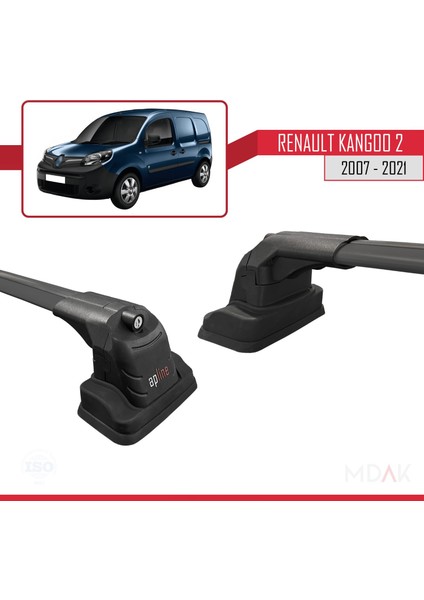 Renault Kangoo 2 2007-2021 Arası ile Uyumlu Ace-3 Ara Atkı Tavan Barı Siyah 2 Adet modelleri