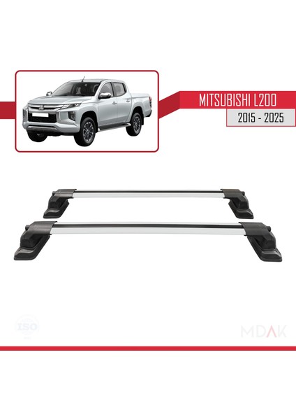 Mitsubishi L200 (Mk5) 2015-2025 Arası ile Uyumlu Ace-3 Ara Atkı Tavan Barı Gri 2 Adet fırsatları