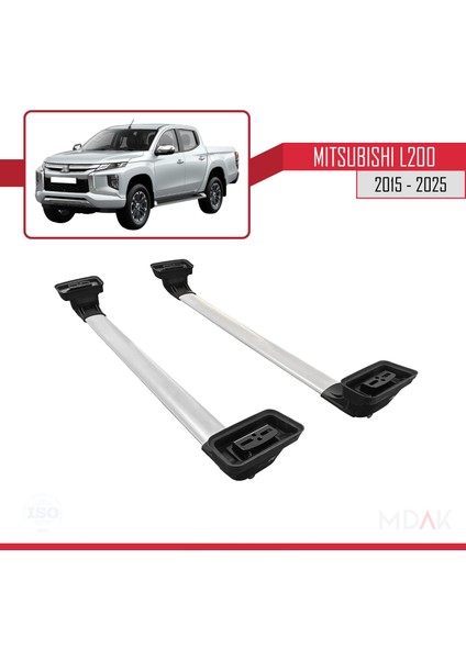 Mitsubishi L200 (Mk5) 2015-2025 Arası ile Uyumlu Ace-3 Ara Atkı Tavan Barı Gri 2 Adet indirimleri