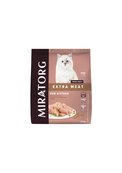 Extra Meat Kitten Tavuk Etli Yavru Kedi Maması 1,5 kg indirimleri