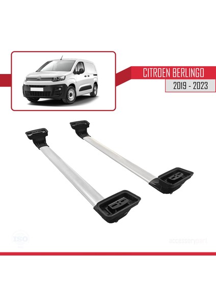 Citroen Berlingo 2019-2023 Arası ile Uyumlu Ace-3 Ara Atkı Tavan Barı Gri 2 Adet indirimleri