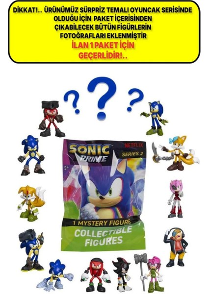 Sonic Prime Tekli Sürpriz Paket - 1 Adet 6.5 cm - Sadece 1 Figür Gönderiliyor Lütfen Dikkat!...
