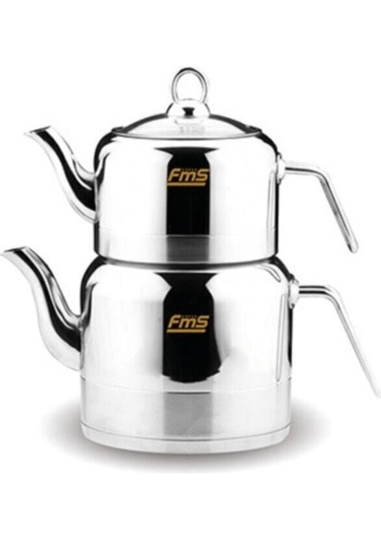 Çelik Çaydanlık, Metal Sap, 1,2 L, Şık ve Dayanıklı Tasarım