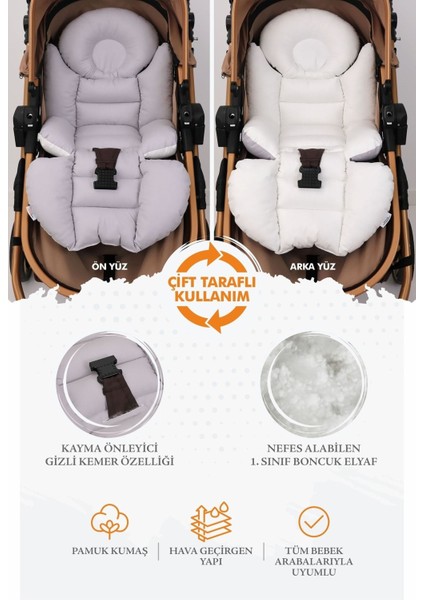 Ortopedik Bel Destekli Bebek Arabası Minderi, Pamuk Kumaş - Orijinal Ürün fiyatları