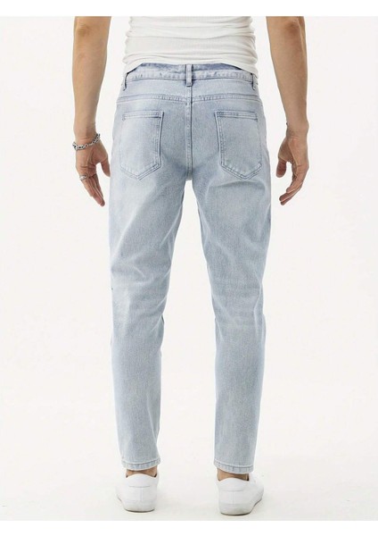Erkek Boyfriend Fit Denim Jean Kot Pantolon fiyatları