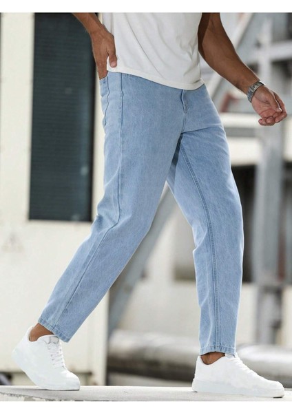 Erkek Boyfriend Fit Denim Jean Kot Pantolon fiyatları