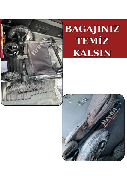 Siyah Baston Bebek Arabası Tekerleği Koruyucu Kılıf, Yer Kaplamaz, Su Geçirmez, Toz Geçirmez indirimleri