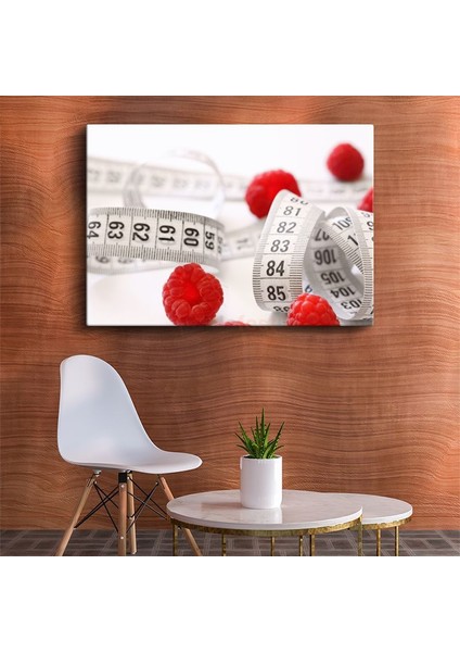 Raspberri ve Mezura - Sağlıklı Yaşam ve Diyet Kanvas Tablo