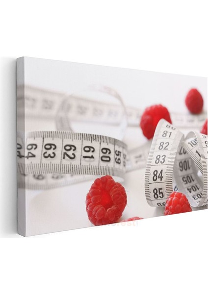 Raspberri ve Mezura - Sağlıklı Yaşam ve Diyet Kanvas Tablo modelleri