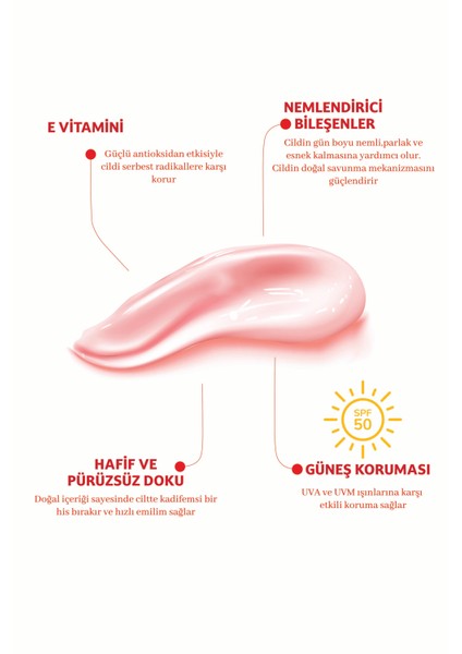 Ton Eşitleyici ve Leke Önleyici Besleyici Yaşlanma Önleyici Doğal Günlük Yüz Güneş Kremi 50 SPF + 100ML fırsatları