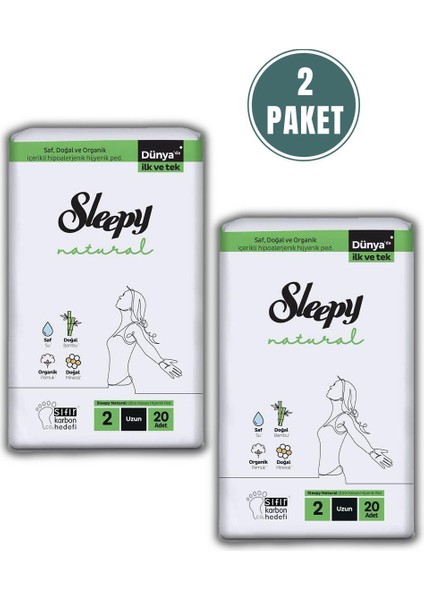 Natural Ultra Hassas Hijyenik Ped Uzun 40 Adet Ped ve Rosıe