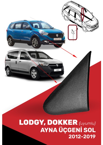 Lodgy Dokker Ayna Üçgeni Sağ - 638743083R