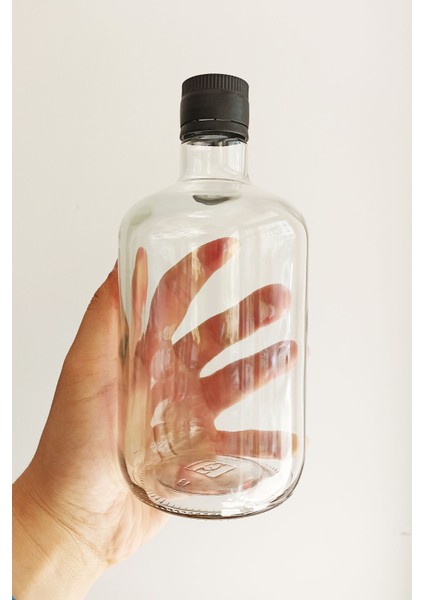 750 ml Şeffaf Tombul Yağ Şişesi Sızdırmaz Akıtıcılı Kapaklı 750 cc Yağdanlıklı Cam Şişe 1 Adet