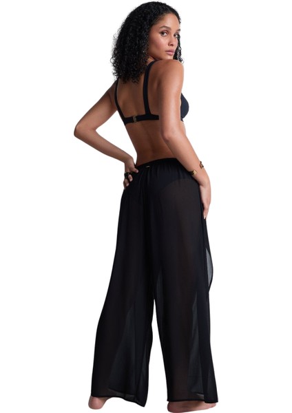 Beach Walk Transparan Voile Kumaşlı Yırtmaçlı Pantolon