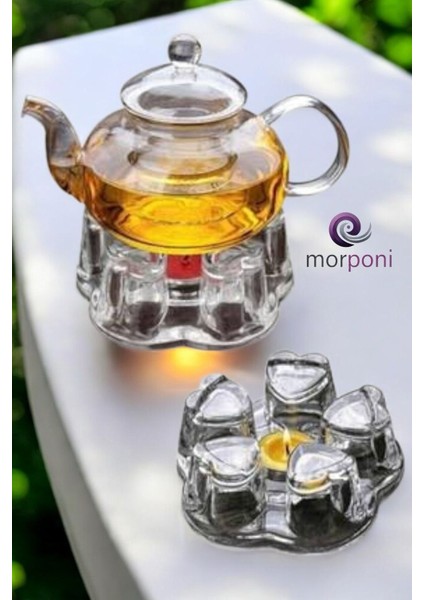Cam demlik ve ısıtıcı, 1000 ml, dayanıklı ve şık tasarım