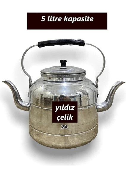 İki taraflı alüminyum çaydanlık, Osmanlı tarzı, 5L, şık ve dayanıklı tasarım modelleri