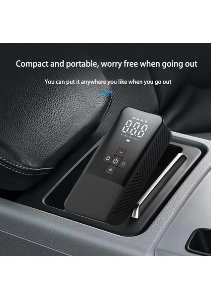 Şarjlı Taşınabilir Dijital Büyük Ekran Lastik Şişirme Pompası Kompresörü Işıklı 150PSI 3600MAH fırsatları