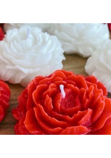 Beyaz,pembe ve Kımızı Şakayık Kokulu Mum 3'lü
