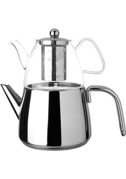 Amisos Cam Demlikli Midi Çaydanlık Takımı