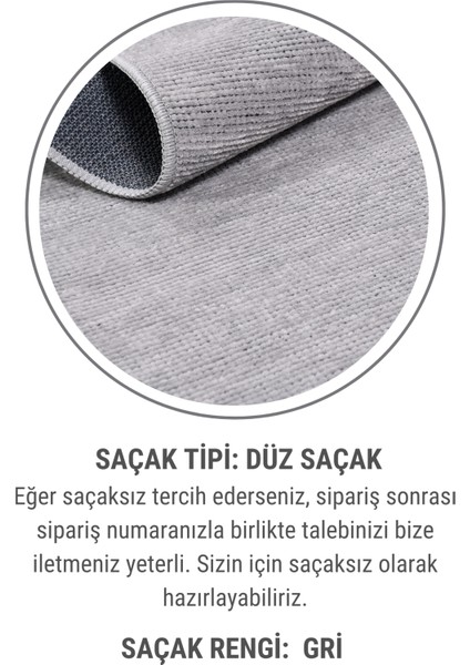 Azra Kaymaz Taban Gri Halı – Salon, Çocuk Odası ve Mutfak Için Yıkanabilir, Yumuşak Kilim
