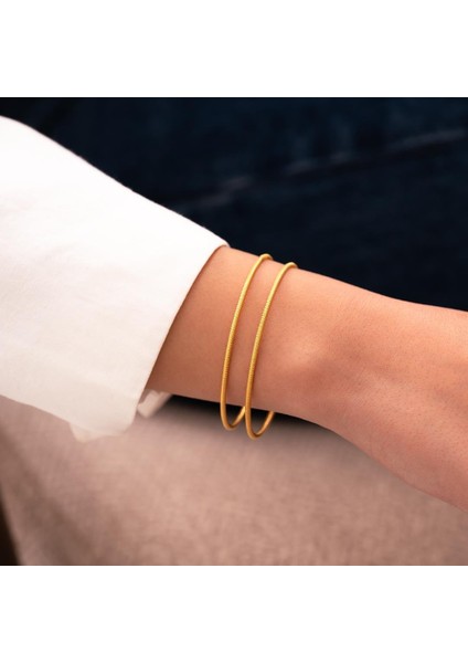 6 gr (Gram) 22 Ayar Altın Çizgili Ajda Bilezik Yatırımlık modelleri