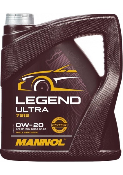 Mn7918-5 Mannol Legend Ultra Fully Synthetıc Sae 0W-20 5 L Motor Yağı (2024) Apı Sp (Rc) Ilsac Gf-6A