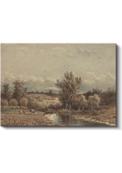Théodore Rousseau - Kırsal Manzara Kanvas Tablo