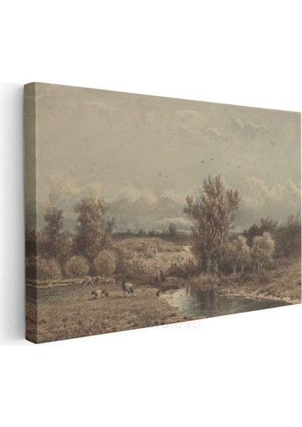 Théodore Rousseau - Kırsal Manzara Kanvas Tablo