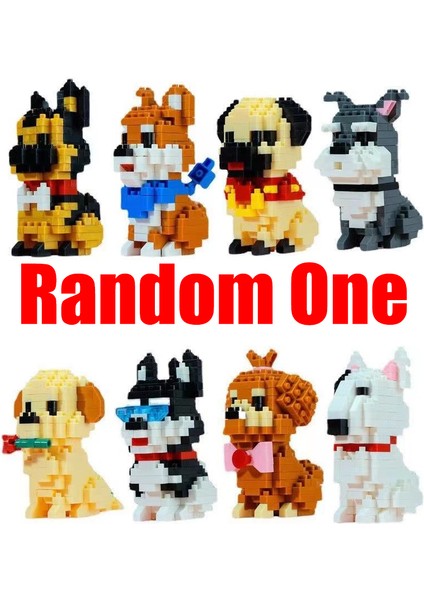Onlardan Biri Tarzı Kutu Yok Karikatür Hayvanlar Husky Dachshund Mini Mikro Tuğla Modeli Shiba Inu Schnauzer Poodle Mike Köpek Yapım Blokları Oyuncakları Çocuklar Için (Yurt Dışından)