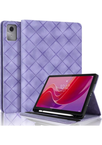 Lenovo Tab M11 / Xiaoxin Pad 11 2024 Için Kabartmalı Pu Kılıf (Yurt Dışından)