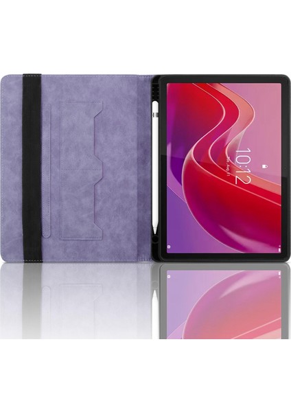 Lenovo Tab M11 / Xiaoxin Pad 11 2024 Için Kabartmalı Pu Kılıf (Yurt Dışından)