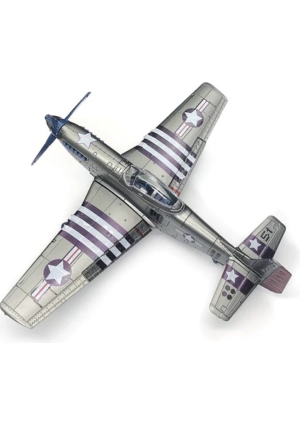 Gri Stil Wwıı P51 Uçak Modeli Hızlı Montaj Oyuncak - Mustang P-51D Savaşçı 4d E-Ticaret Türkçe Başlık (Yurt Dışından)