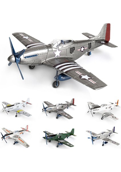 Gri Stil Wwıı P51 Uçak Modeli Hızlı Montaj Oyuncak - Mustang P-51D Savaşçı 4d E-Ticaret Türkçe Başlık (Yurt Dışından)