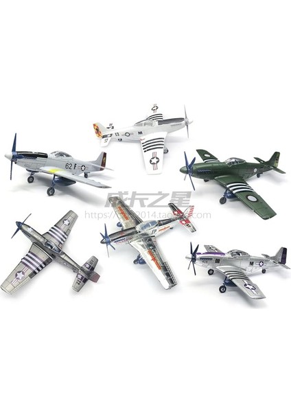 Gri Stil Wwıı P51 Uçak Modeli Hızlı Montaj Oyuncak - Mustang P-51D Savaşçı 4d E-Ticaret Türkçe Başlık (Yurt Dışından)