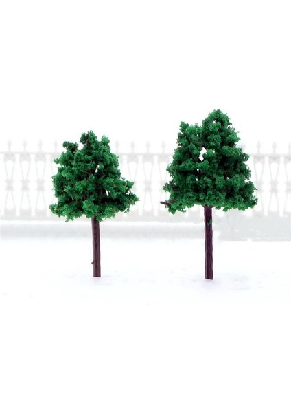 4cm 10 Adet Tarzı Koyu Yeşil Model Ağaçlar Ölçek Tren Park Demiryolu Ray Düzeni Savaş Oyun Alanı Sahne Diyarama Oyuncaklar 3cm-5cm (Yurt Dışından)