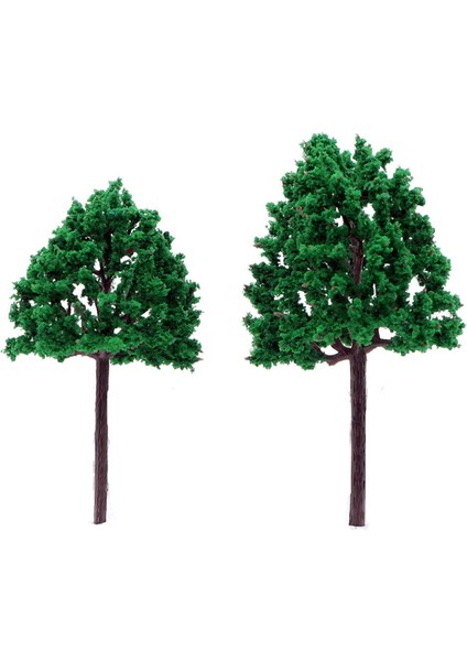 4cm 10 Adet Tarzı Koyu Yeşil Model Ağaçlar Ölçek Tren Park Demiryolu Ray Düzeni Savaş Oyun Alanı Sahne Diyarama Oyuncaklar 3cm-5cm (Yurt Dışından)
