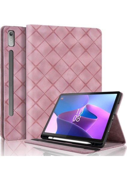 Lenovo Xiaoxin Pad Pro 12.7 2023 / P12 Için Kabartmalı Pu Kılıf (Yurt Dışından)