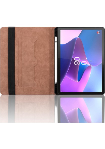 Lenovo Xiaoxin Pad Pro 12.7 2023 / P12 Için Kabartmalı Pu Kılıf (Yurt Dışından)