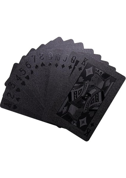 No.9 Tarzı Altın Oyun Kartları Seti Su Geçirmez Plastik Pvc Siyah Renk Poker Kart Setleri Sihir Numaraları Poker Yaratıcı Kutu Paketli 54 Yaprak/set (Yurt Dışından)