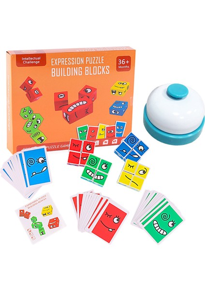 L Tarzı Ahşap Ifadeler Oyuncak Ahşap Sihirli Küp Yüz Desenli Yapı Blokları Eğitici Montessori Oyuncaklar Çocuklar Için Yaşları Arası (Yurt Dışından)