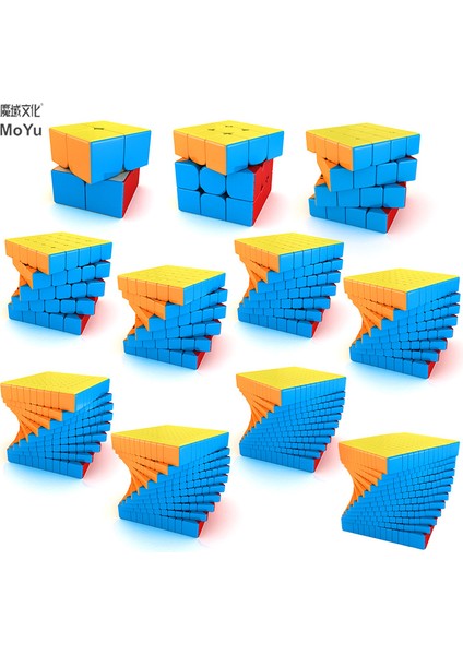 6X6X6 Küp Stili Moyu Meilong Sihirli Küp Stickerless 2x2 3x3 4x4 5x5 6x6 7x7 8x8 9x9 Megaminx Hızlı Bulmaca Küpleri Oyuncak Hediye (Yurt Dışından)