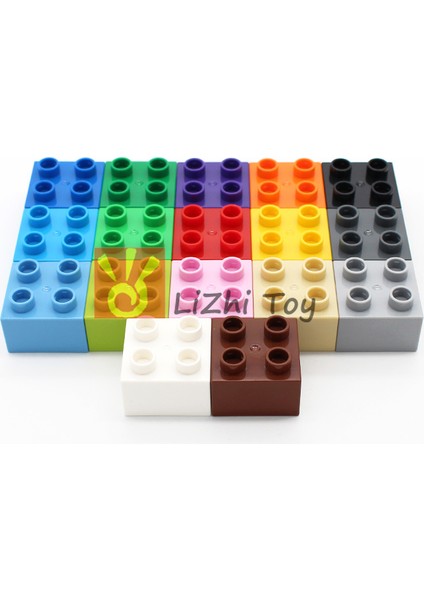 Mor 10 Adet Tarzı Moc Kendin Yap Büyük Yapı Blok Tuğla 2x2 Tuğlalar Büyük Boy Montaj Aksesuarları Toplu Parça Tüm Çocuk Oyuncakları (Yurt Dışından)