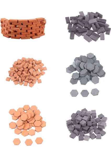 50 Adet Tarzı Mini Dıy Dayanıklı Kum Tablo Diorama Manzara Çocuklar Için Oyuncak Modelleme Simülasyon Tuğla (Yurt Dışından)